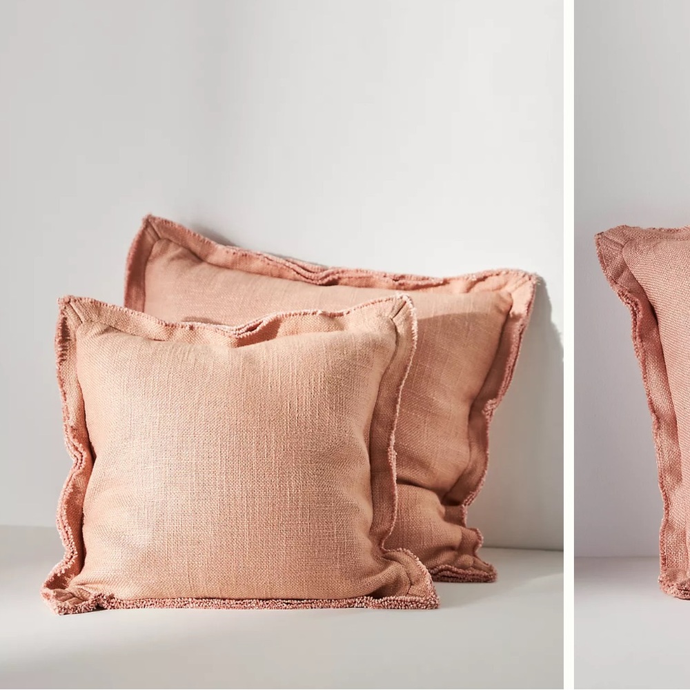 Luxe Linen Blend Pillow Anthropologie 2 pillows